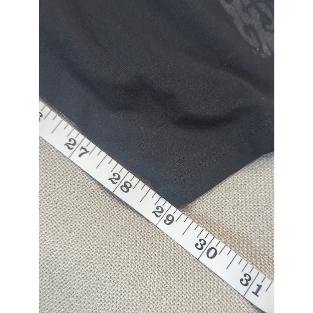 Snow Angel Black Leggings Size L Tribal Side Print Stretch Athletic - Picture 8 of 8